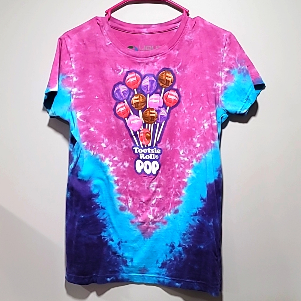 Liquid Blue tye dye tootsie pop t-shirt